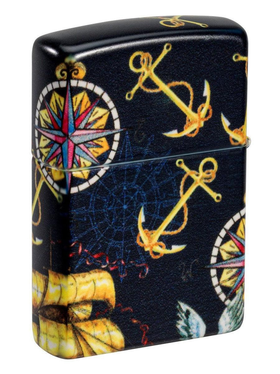 Zippo Lighter Nautical Design With Ship 540 Color 81480 Lucas Lighters