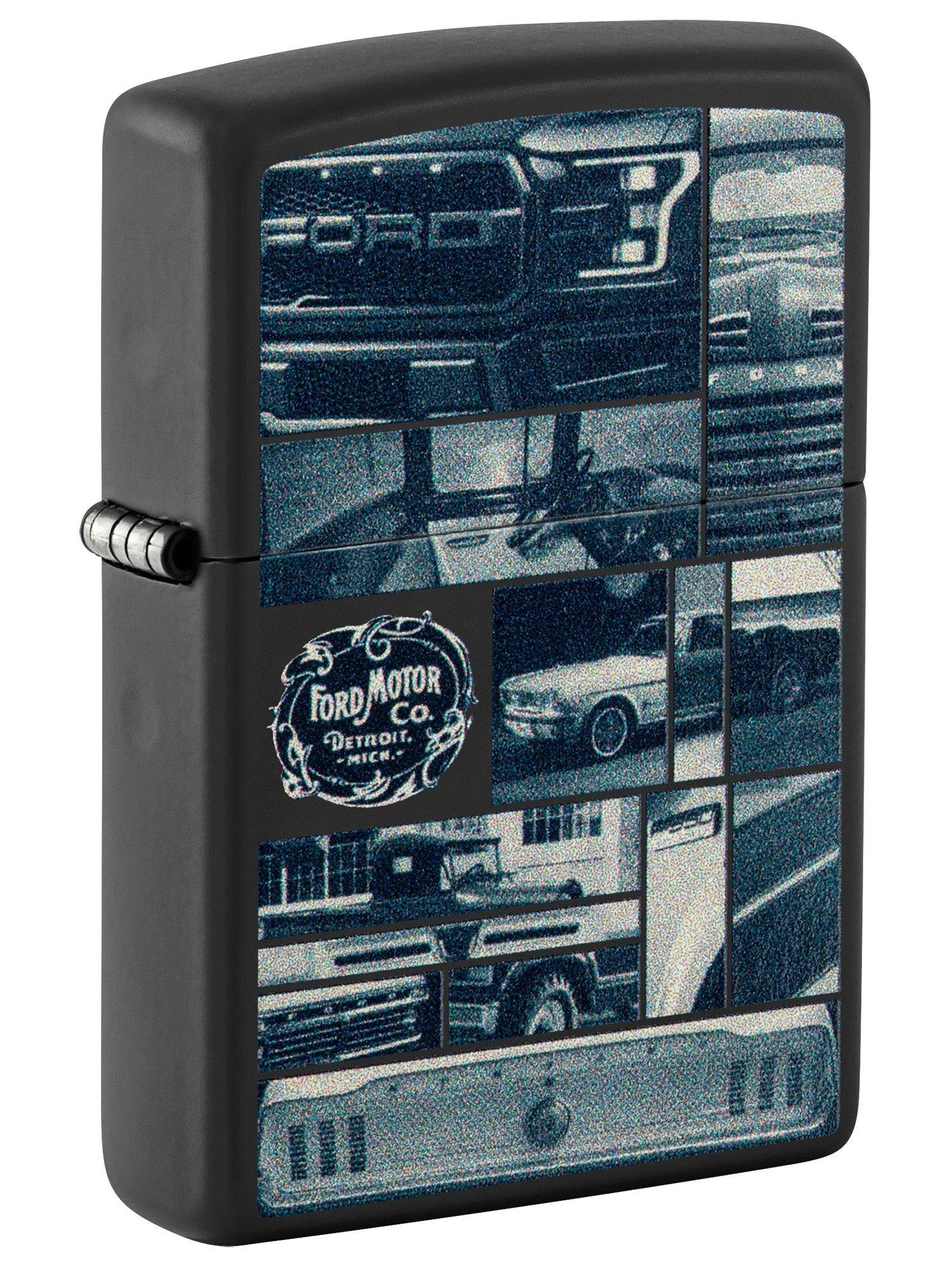 Zippo Lighter: Ford Motor Company Collage - Black Matte 81511