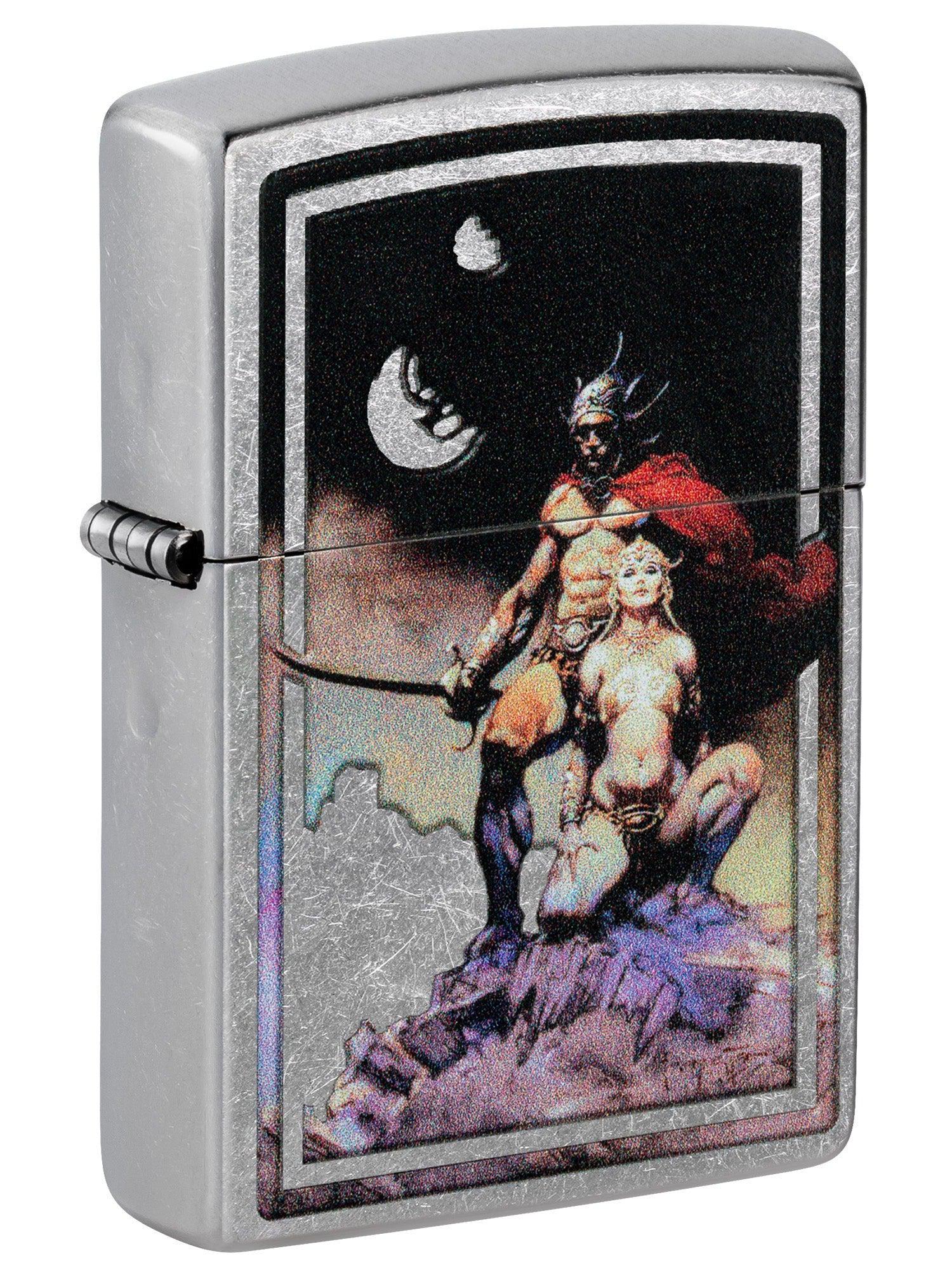 Zippo Lighter: Moon of Kyra by Frank Frazetta - Street Chrome 81513