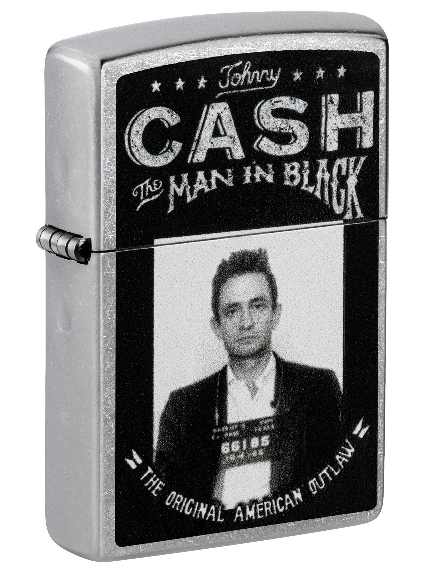 Zippo Lighter: Johnny Cash, The Man in Black - Street Chrome 81520