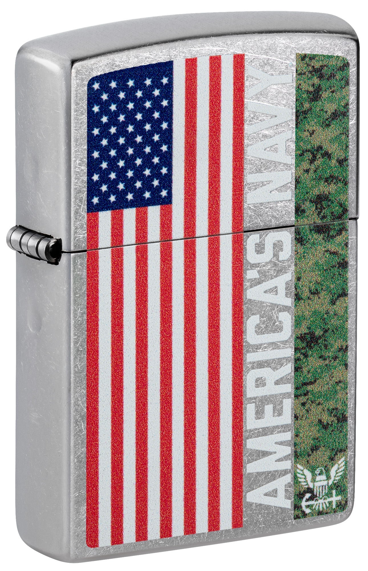 Zippo Lighter: U.S. Navy, America's Navy - Street Chrome 81534