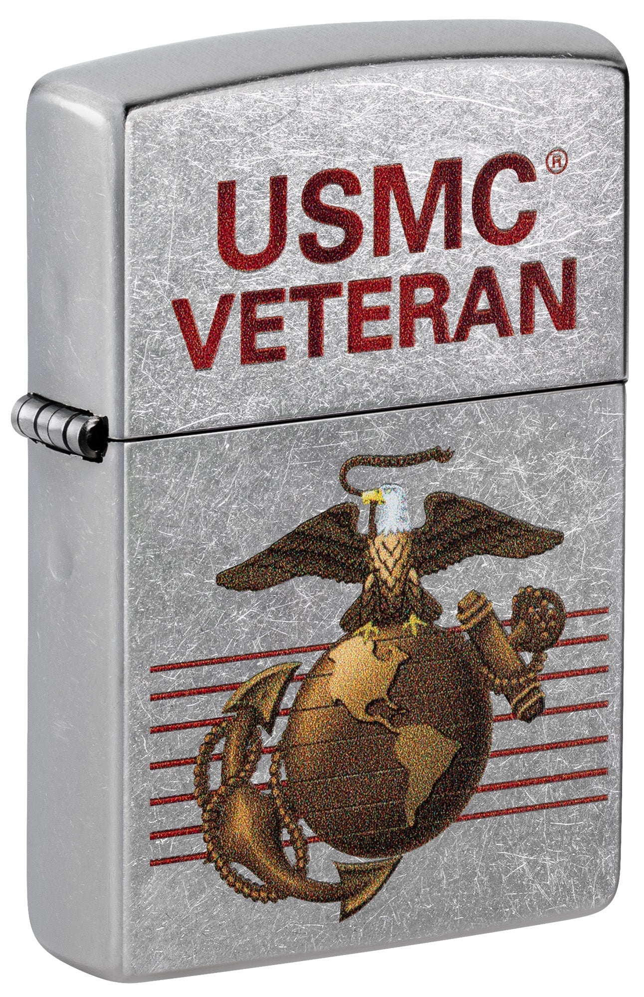 Zippo Lighter: USMC Marines Veteran - Street Chrome 81537