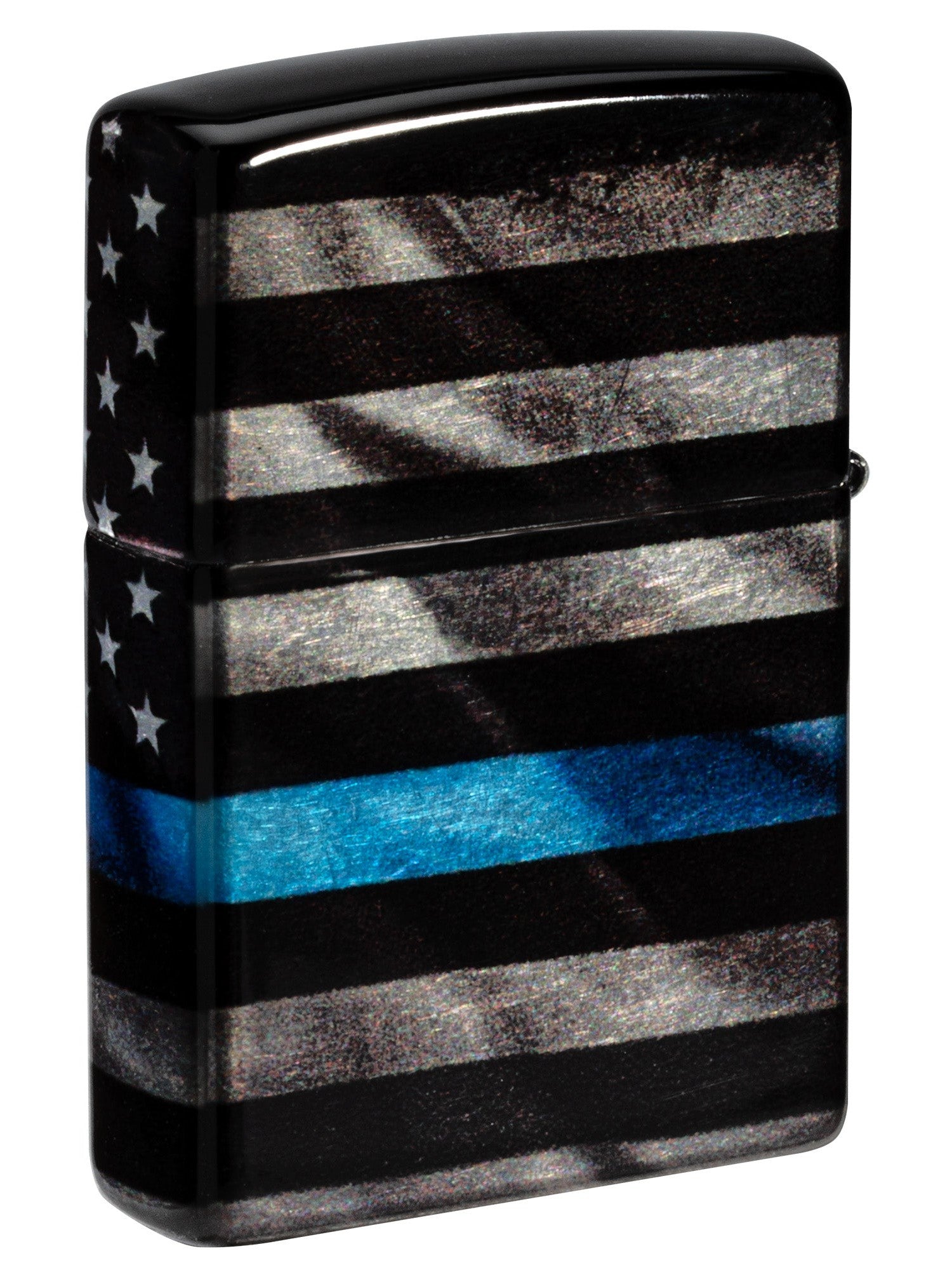 Zippo Lighter: Police Flag with Blue Line - 540 Fusion 81562