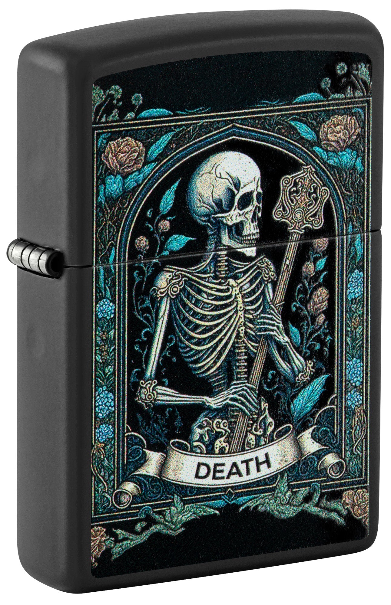 Zippo Lighter: Death Tarot Card - Black Matte 81572