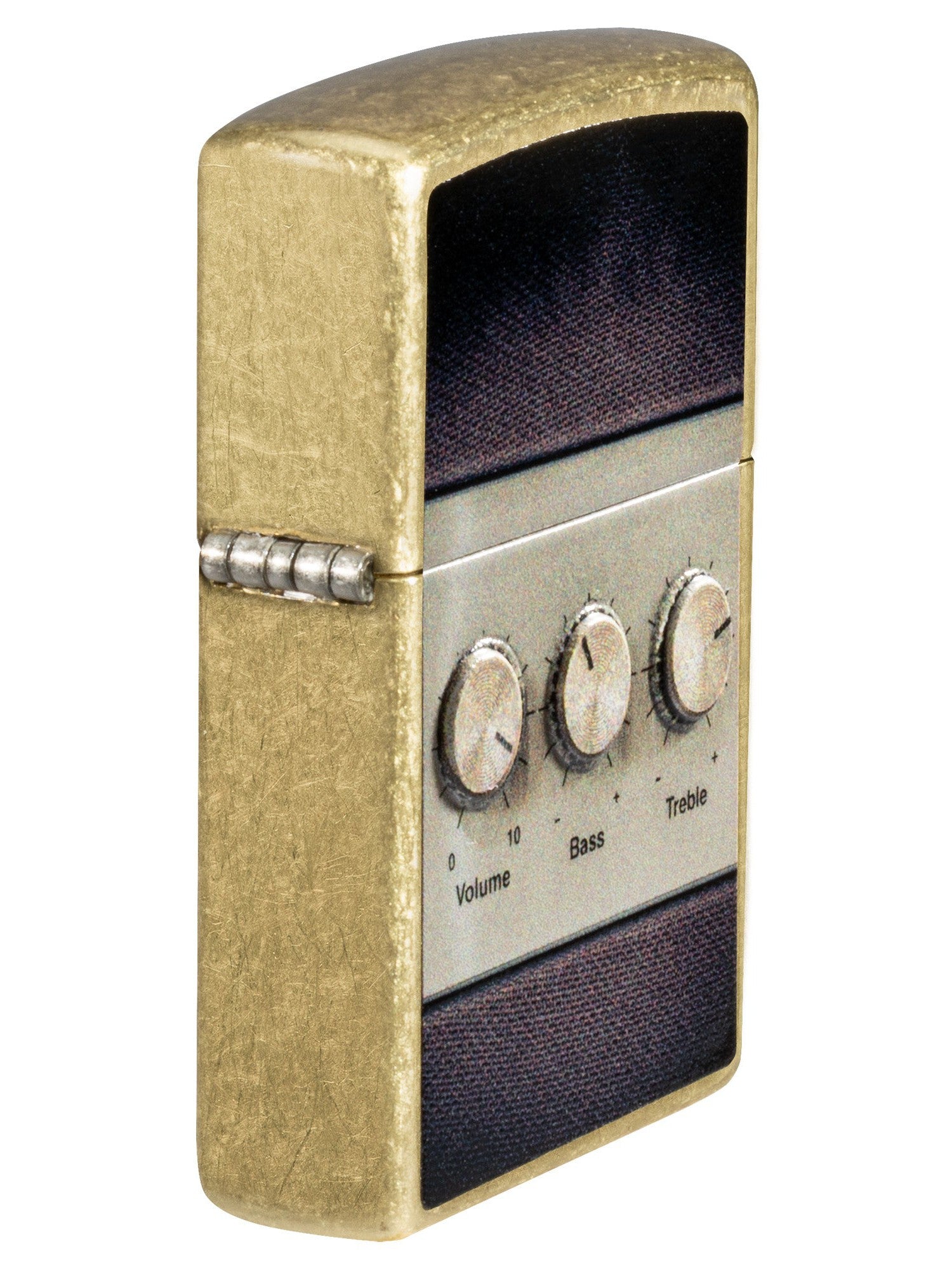 Zippo Lighter: Stereo with Raised Buttons - Street Brass 81585