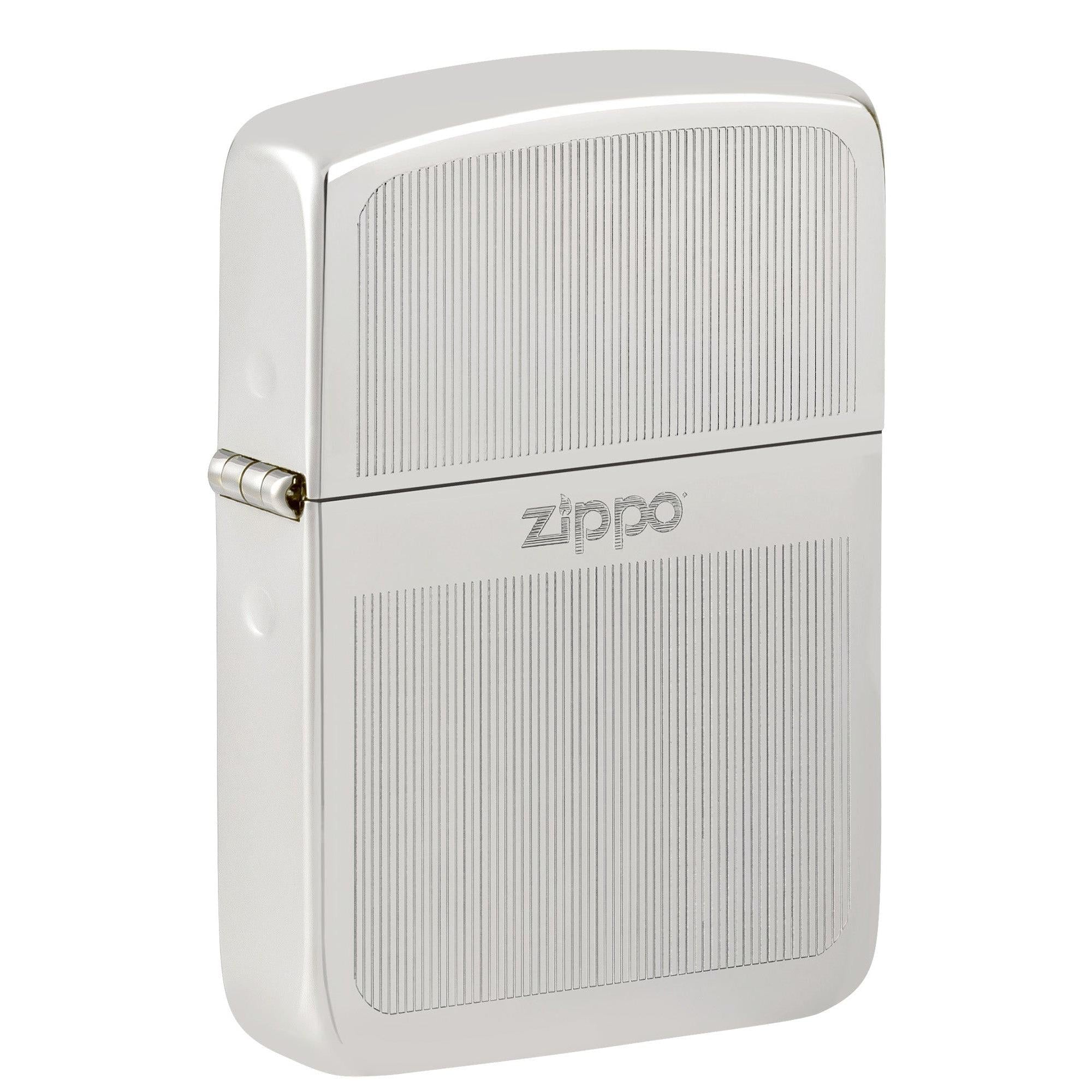Zippo Sterling Silver Lighter: 1941 Replica with Engraved Design 