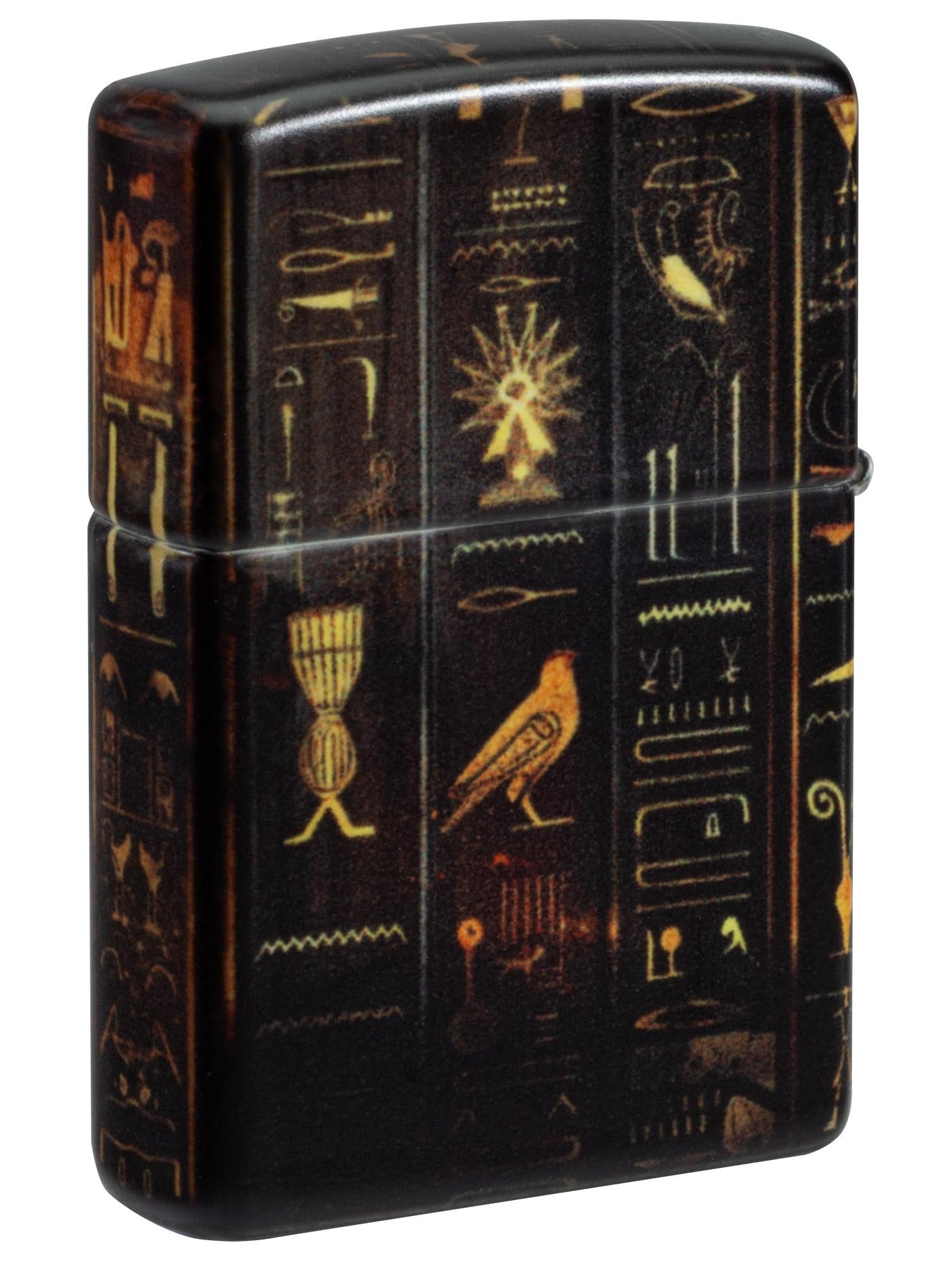 Zippo Lighter: Egyptian Hieroglyphics, Glow-in-the-Dark - 540 Color 81668
