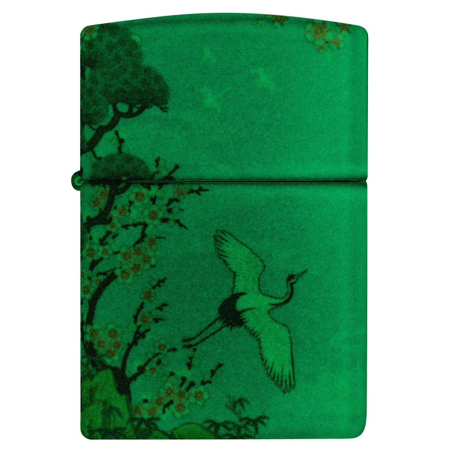Zippo Lighter: Asian Crane Birds, Glow-in-the-Dark - 540 Color