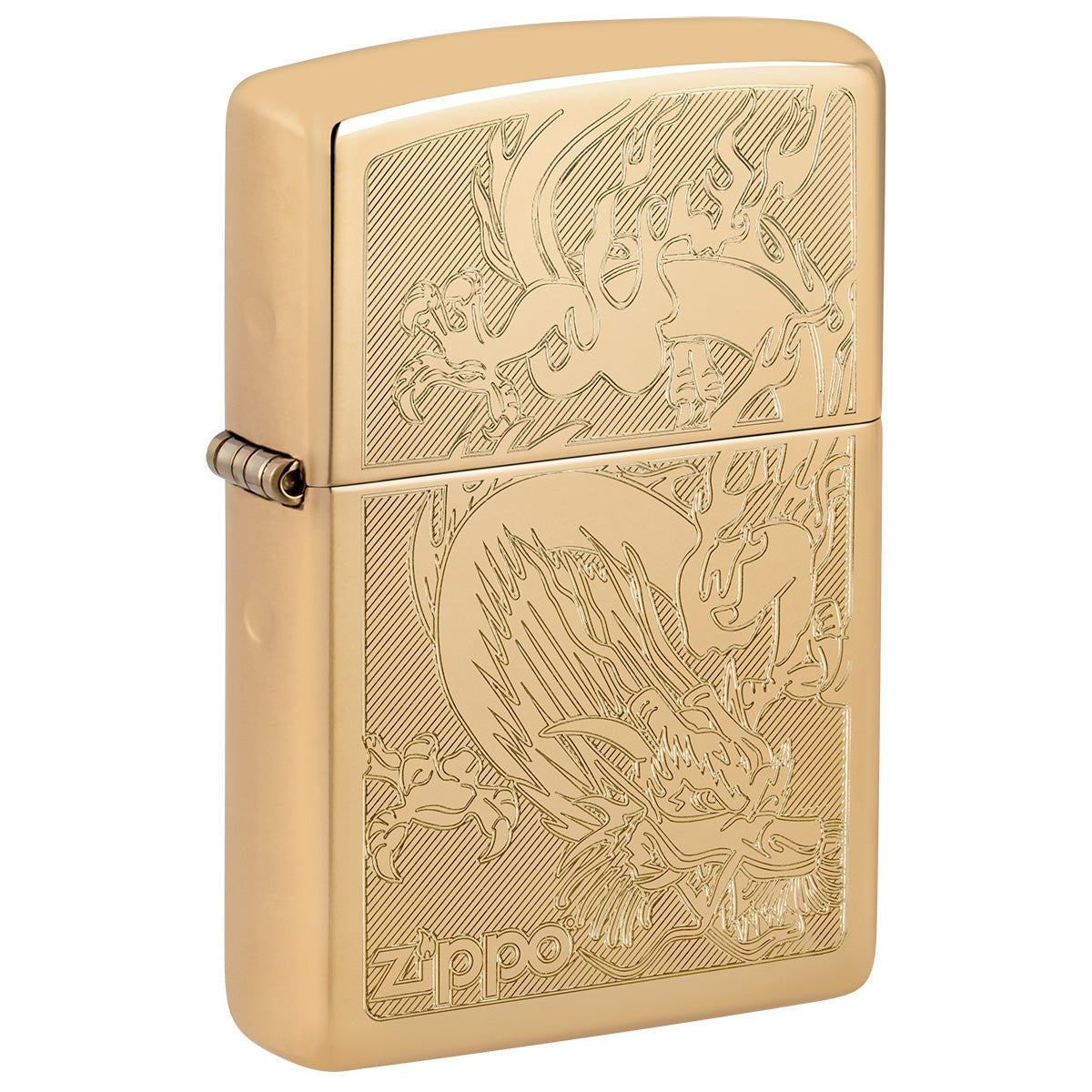 Zippo Lighter: Dragon, Engraved - High Polish Brass 81715 – Lucas