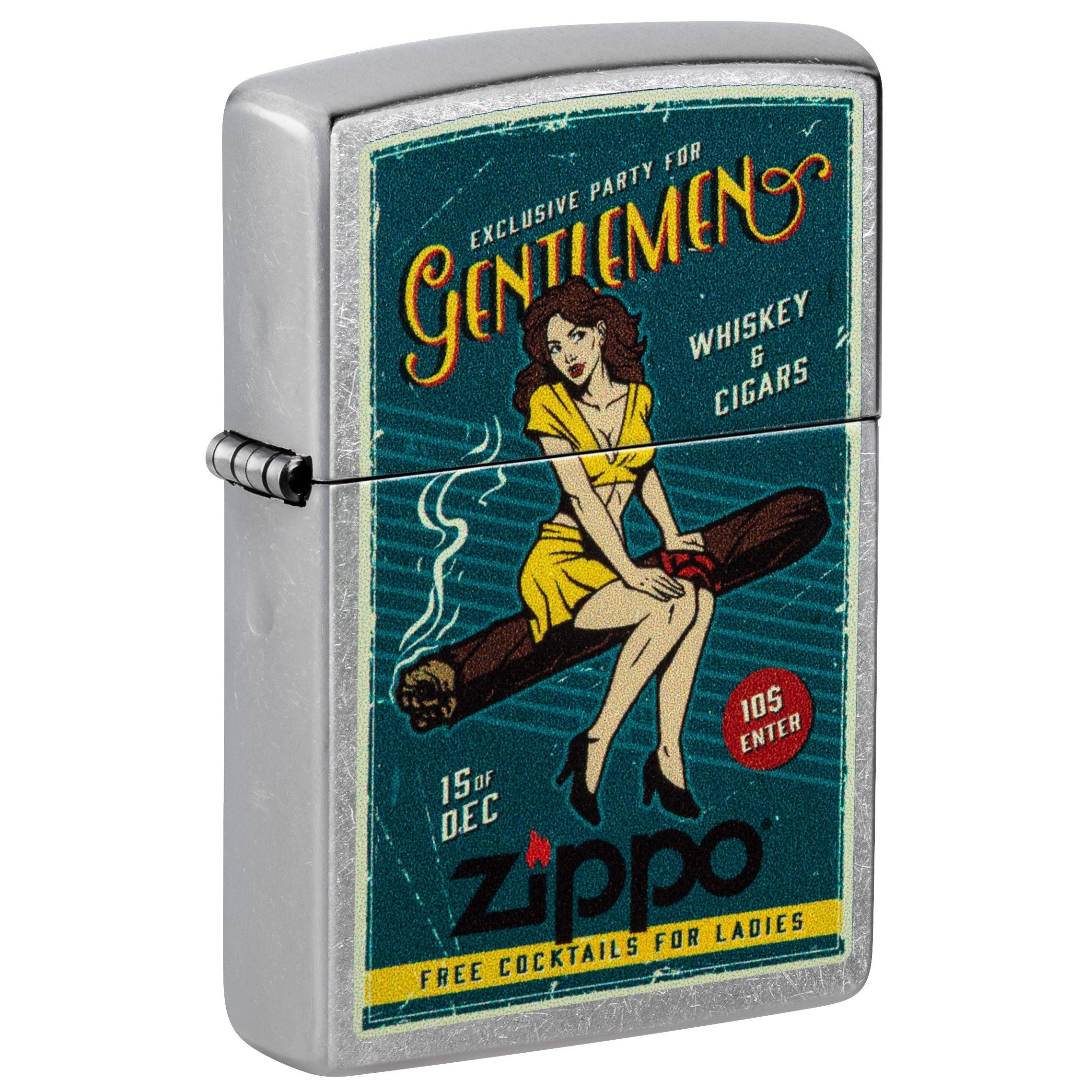 Zippo Lighter: Cigar Pin-up Girl - Street Chrome 81755 – Lucas Lighters
