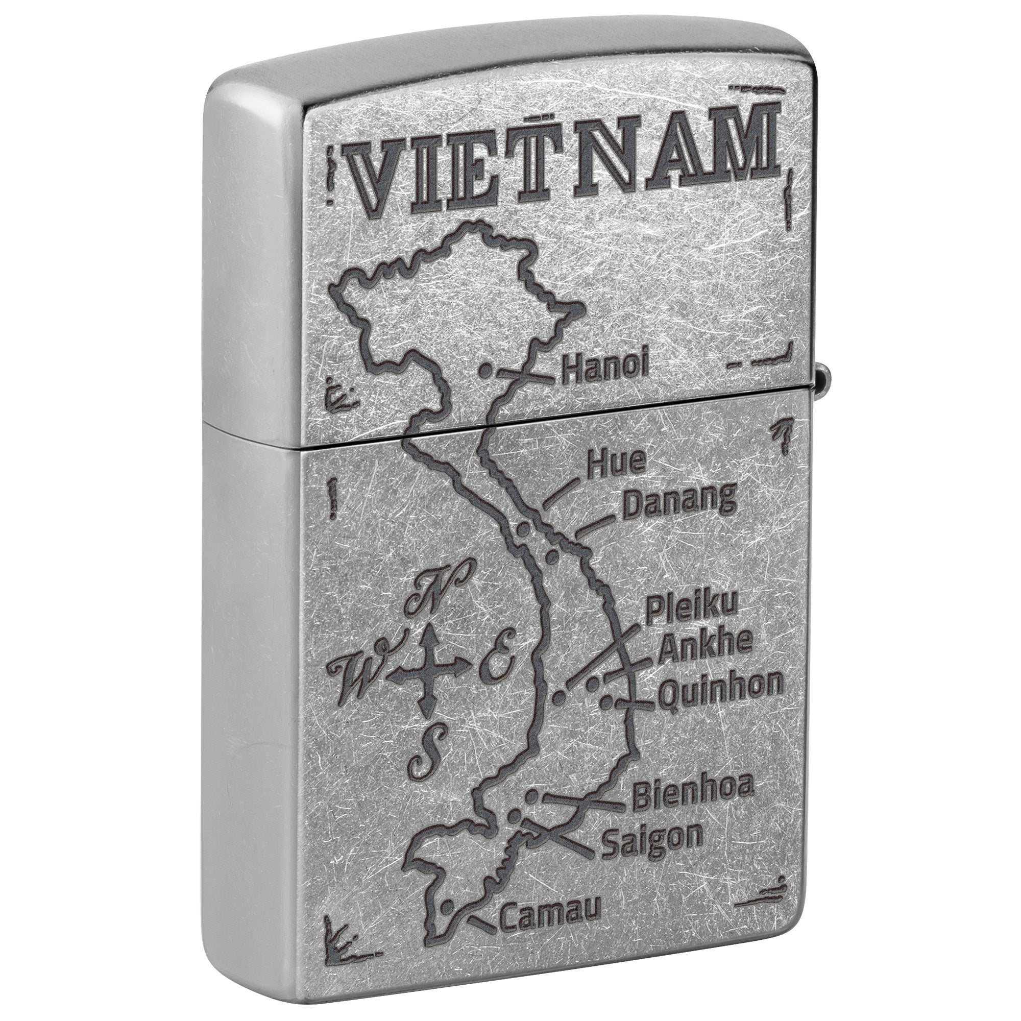 Zippo Lighter: Vietnam War Trench Art, Peace and Love - Street