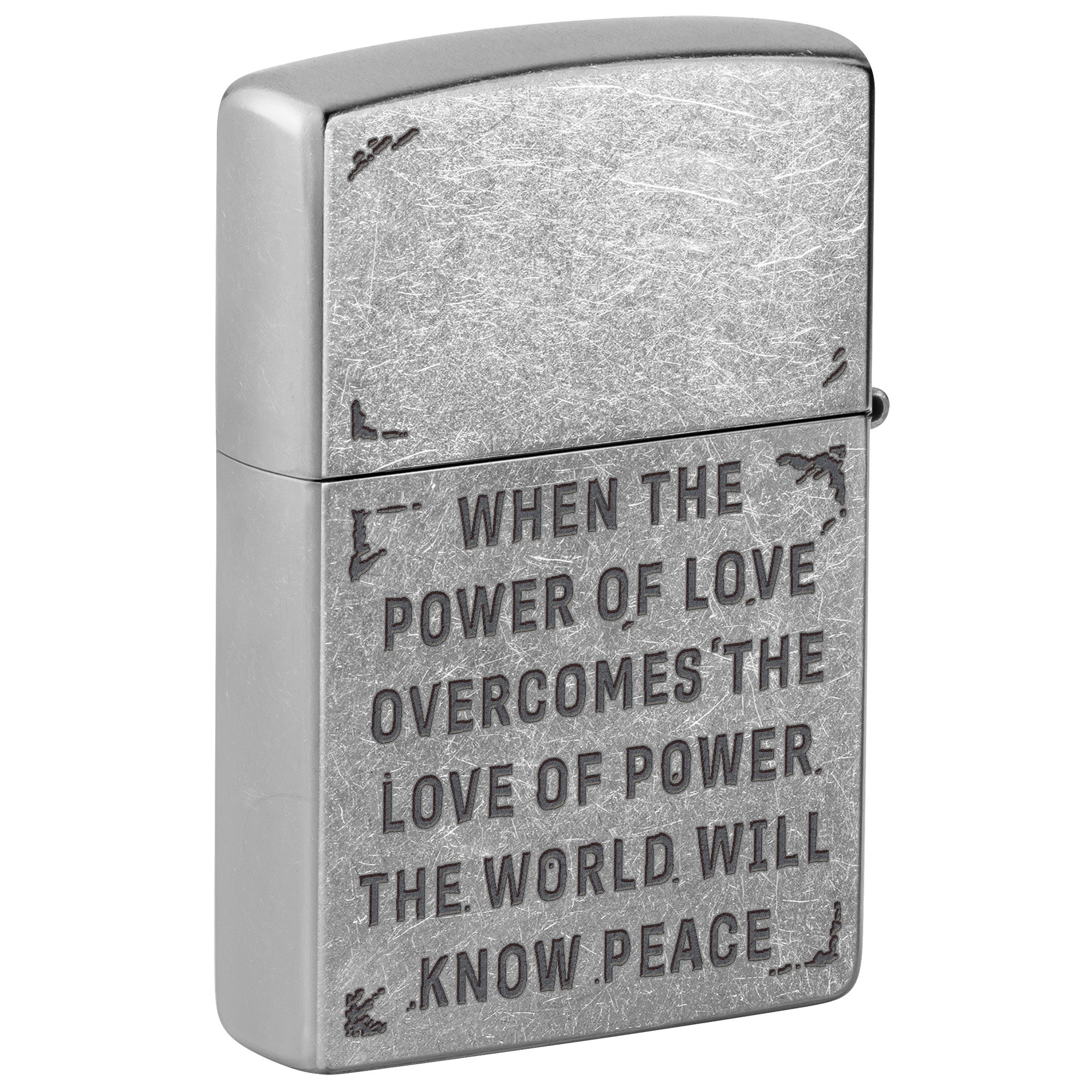 Zippo Lighter: Vietnam War Trench Art, Tank - Street Chrome 81833