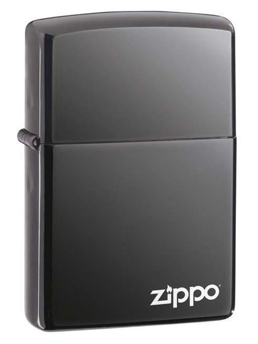 Zippo Lighter: Zippo Logo - Black Ice 150ZL (1975635968115)