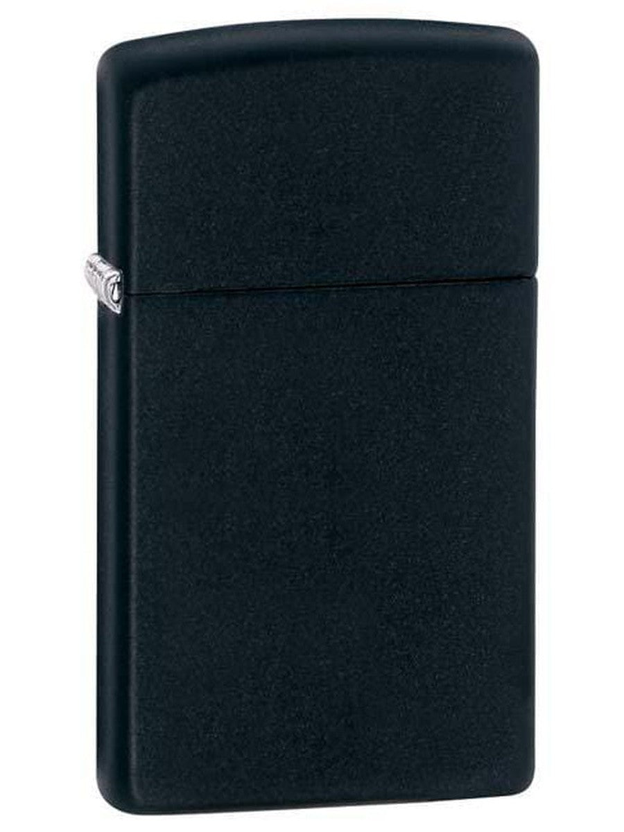 Zippo Lighter: Slim - Black Matte 1618 (1975496736883)