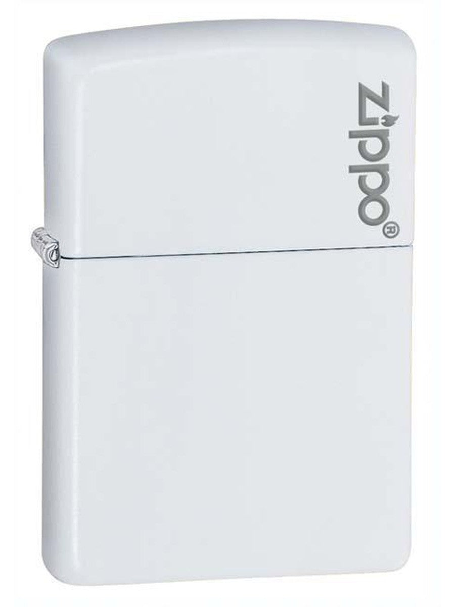 Zippo Lighter: Zippo Logo - White Matte 214ZL (1975636983923)