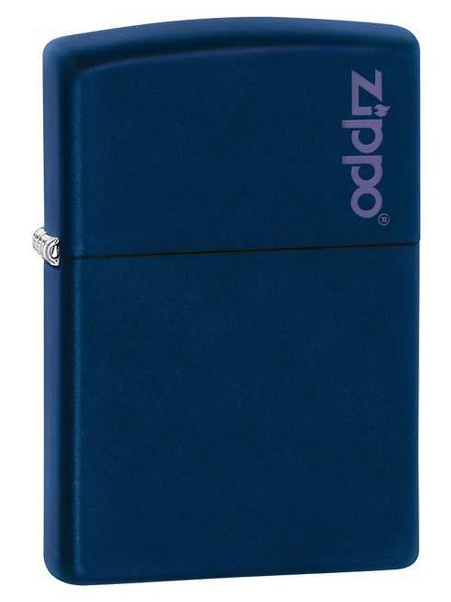 Zippo Lighter: Zippo Logo - Navy Matte 239ZL (1975637573747)