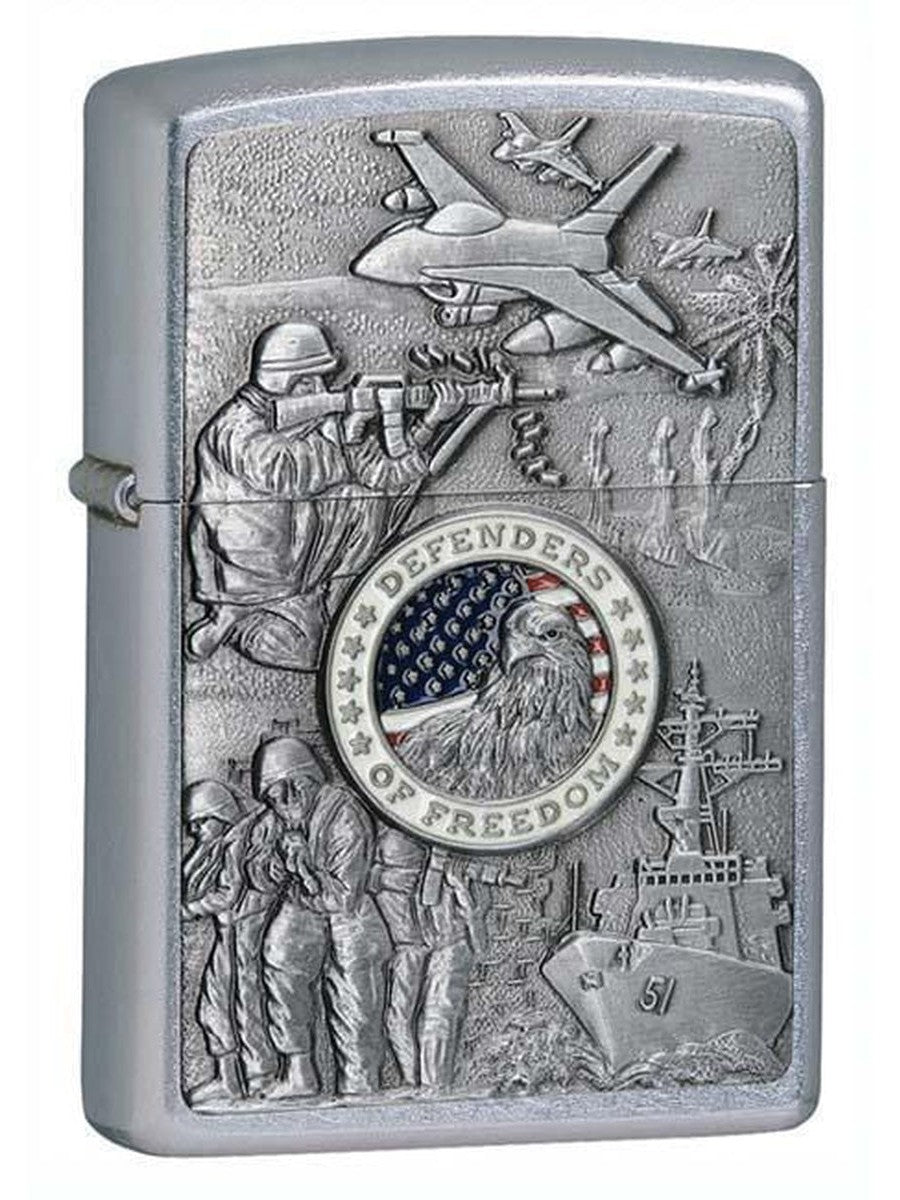 Zippo Pipe Lighter: Joined Forces Emblem - Street Chrome 24457PL (1975637934195)