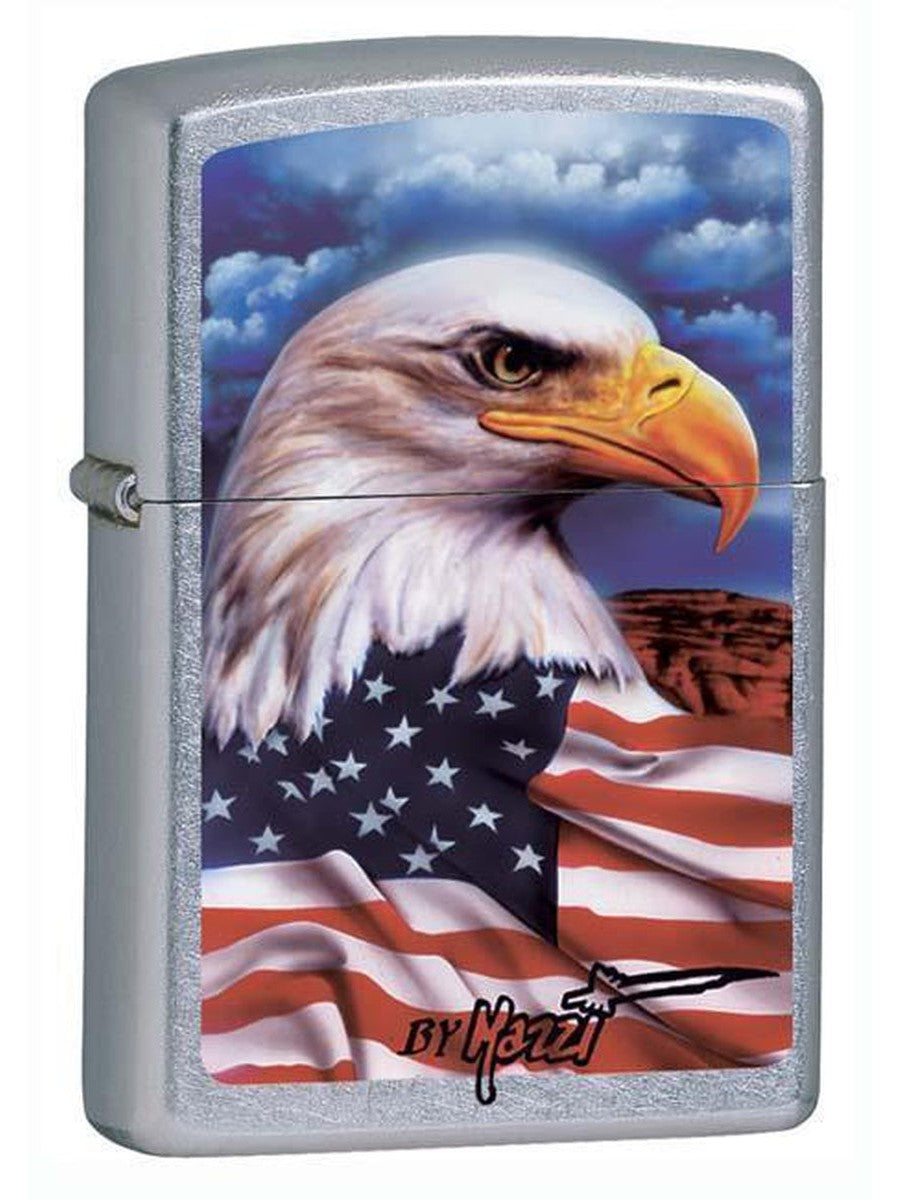 Zippo Lighter: American Eagle by Mazzi - Street Chrome 24764 - Gear Exec (1975500701811)