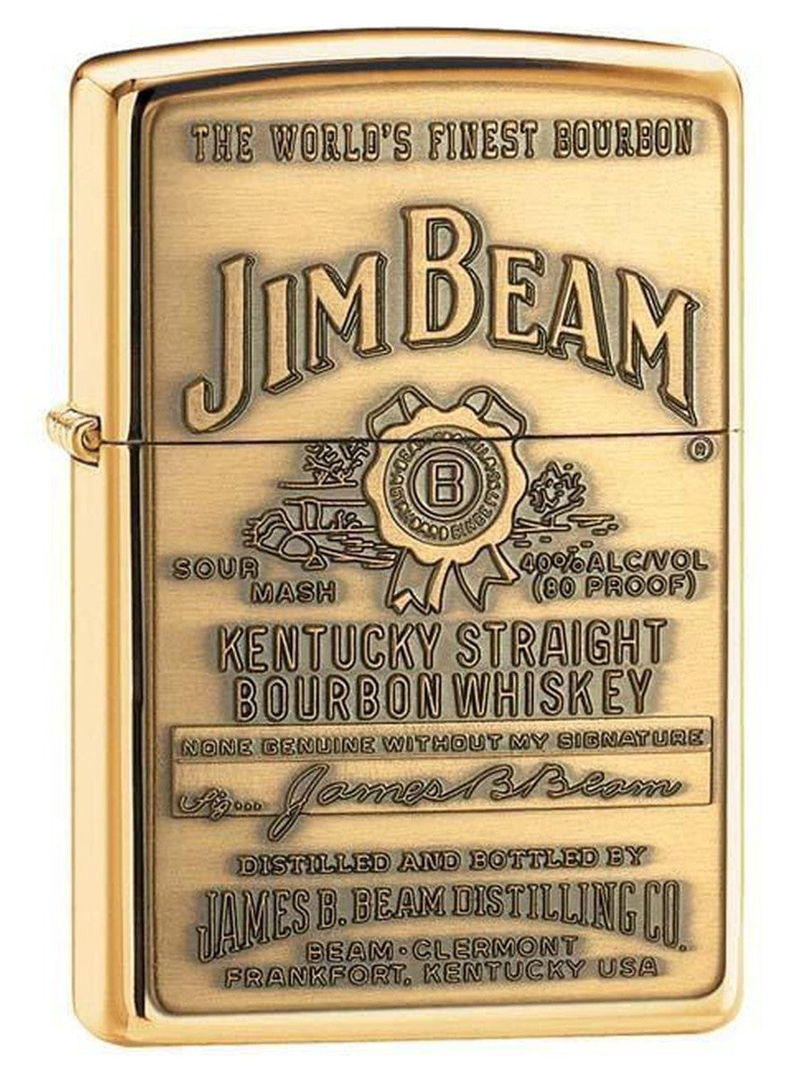 Zippo Lighter: Jim Beam Emblem - HP Brass 254BJB.929 (1975638491251)
