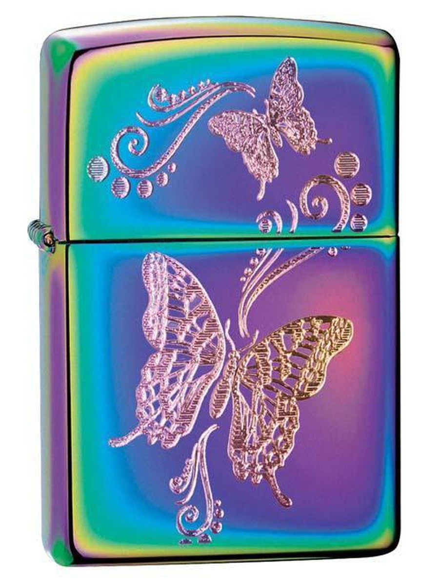 Zippo Lighter: Engraved Butterflies - Spectrum 28442 - Gear Exec (1975514595443)