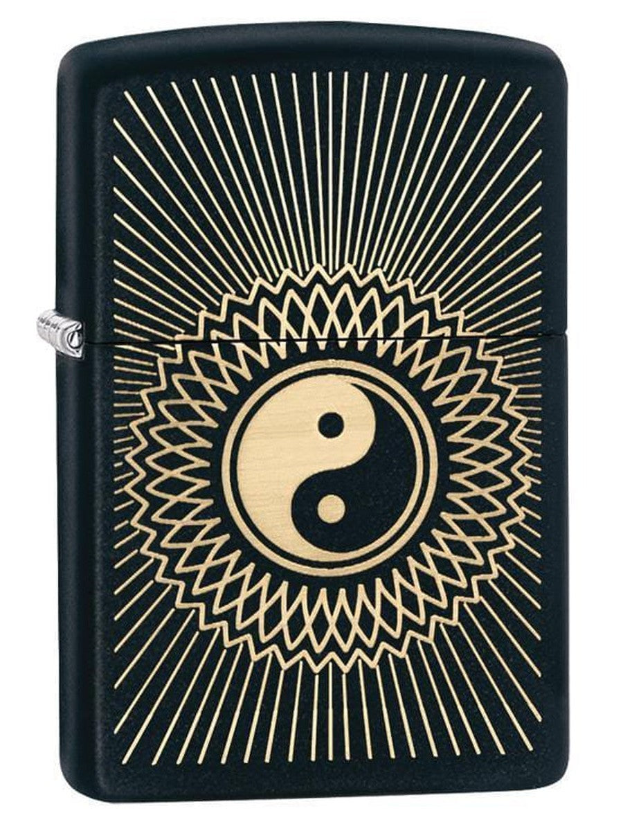 Zippo Lighter: Yin and Yang - Black Matte 29423 (1975539433587)