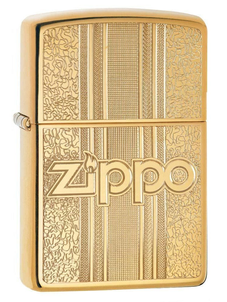 Zippo Pipe Lighter: Zippo Engraved Pattern - High Polish Brass 29677PL (1999372910707)