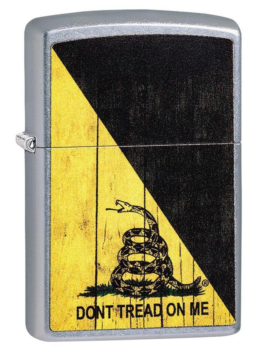 Zippo Lighter: Don't Tread On Me - Street Chrome 29842 - Gear Exec (1975548706931)