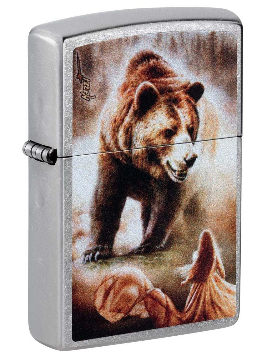 Zippo Lighter: Grizzly Bear by Mazzi - Street Chrome 48330
