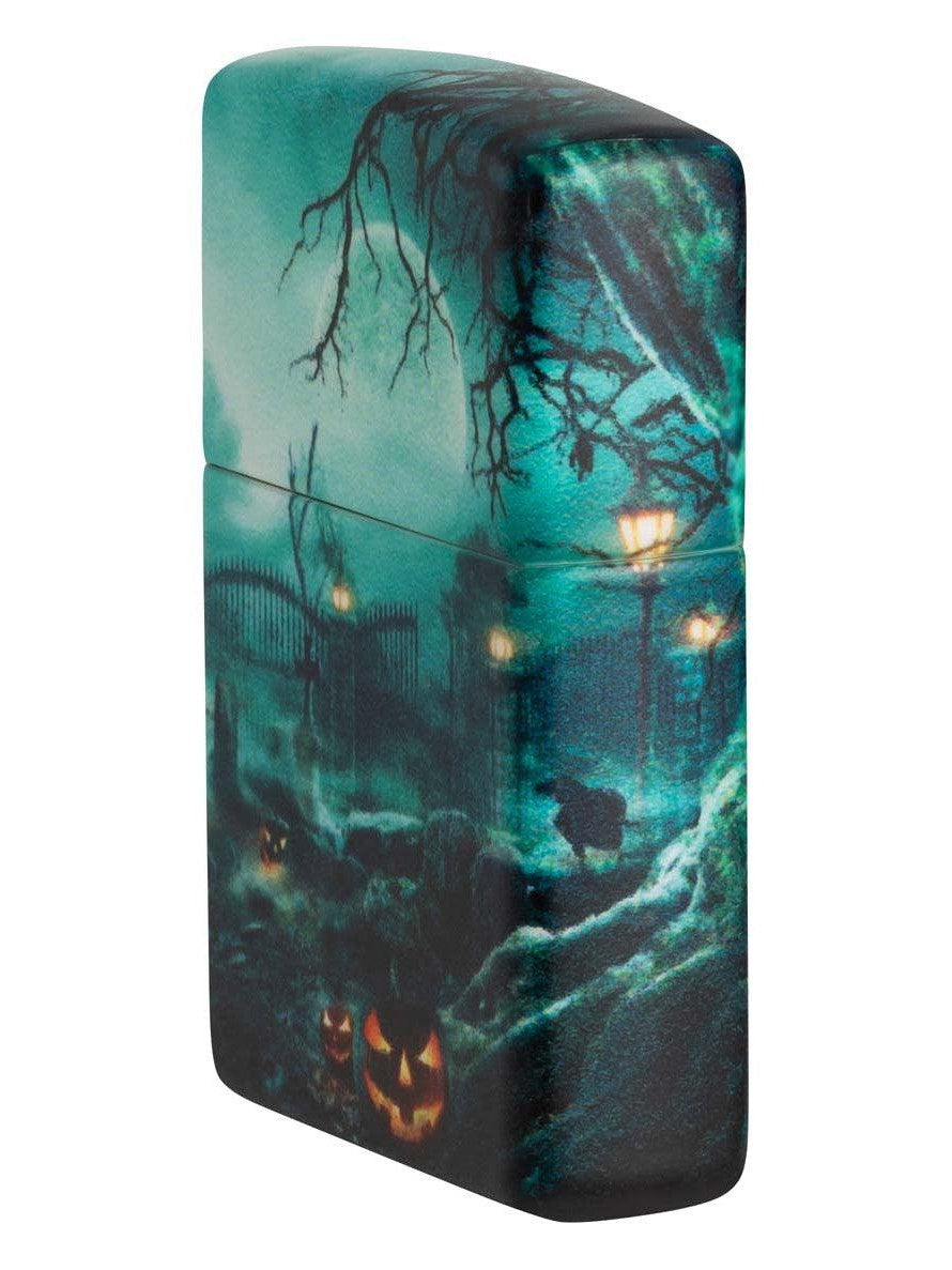 Zippo Lighter: Halloween Graveyard, 540 Color - Matte 48389