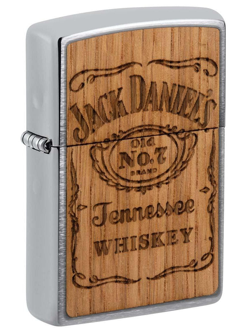 Zippo Lighter: Woodchuck Jack Daniel's - Brushed Chrome 48392