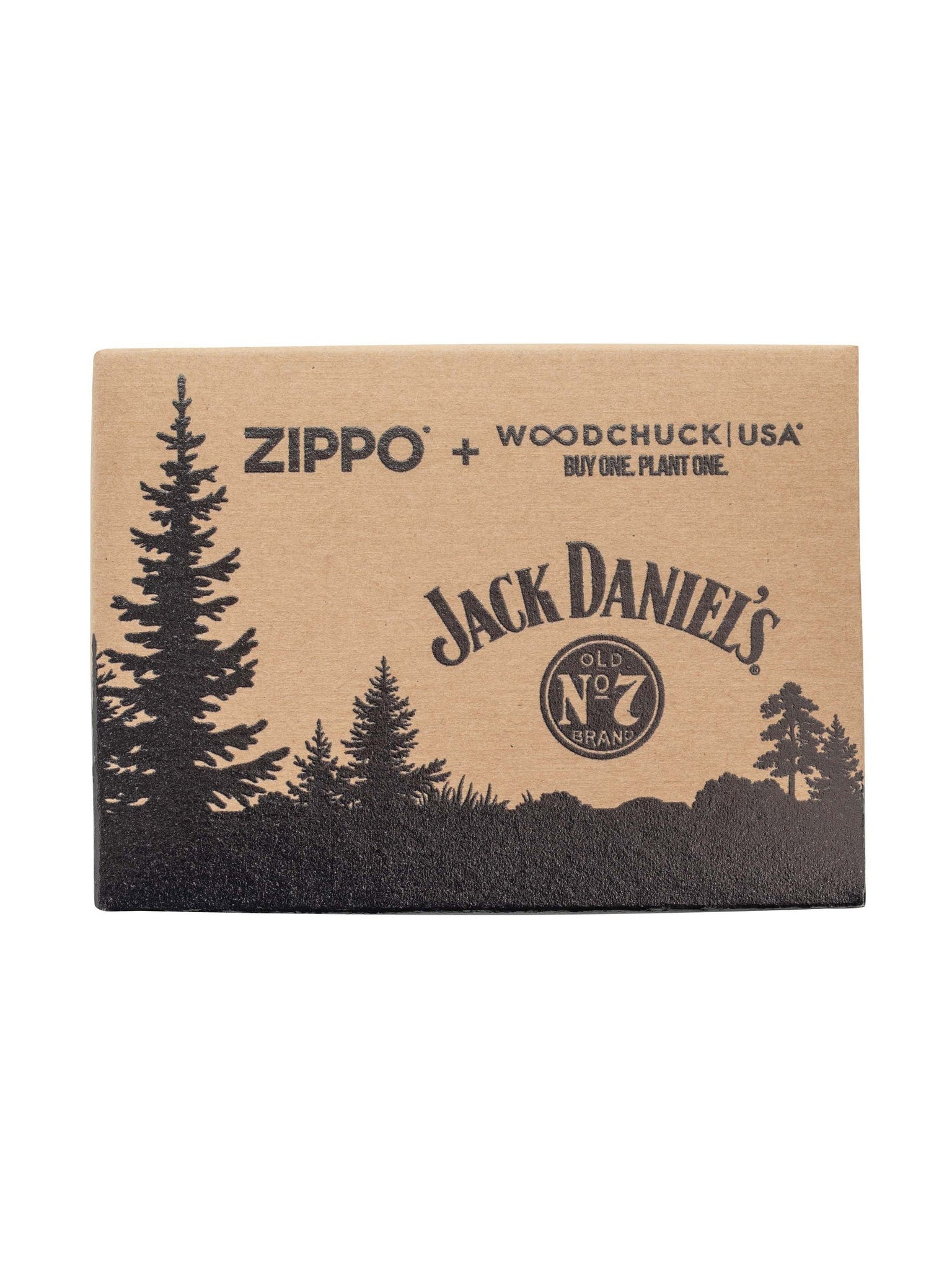 Zippo Lighter: Woodchuck Jack Daniel's - Brushed Chrome 48392