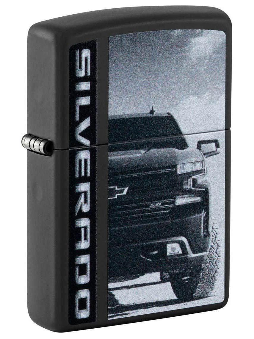 Zippo Lighter: Chevrolet Silverado - Black Matte 48407
