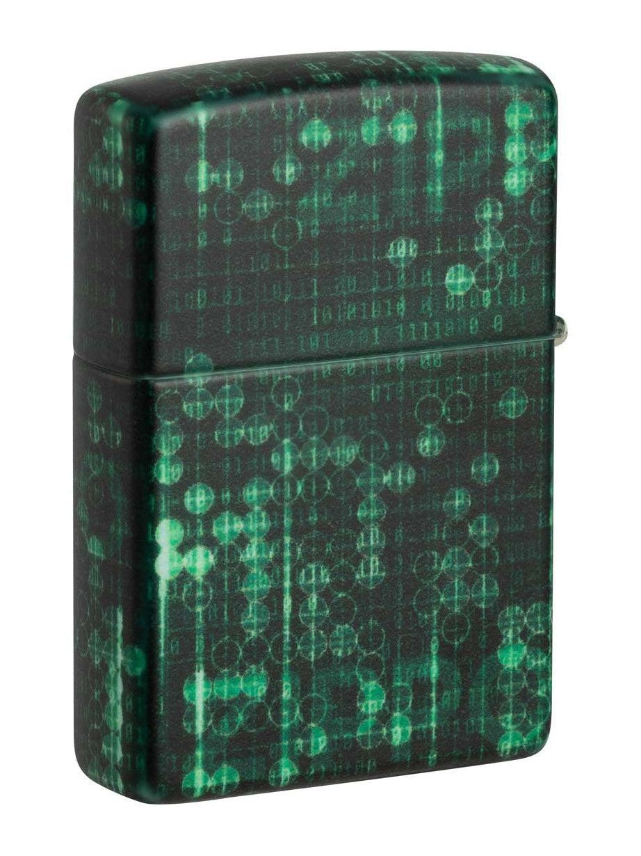 Zippo Lighter: Pattern Design - Glow-in-the-Dark Green 48408