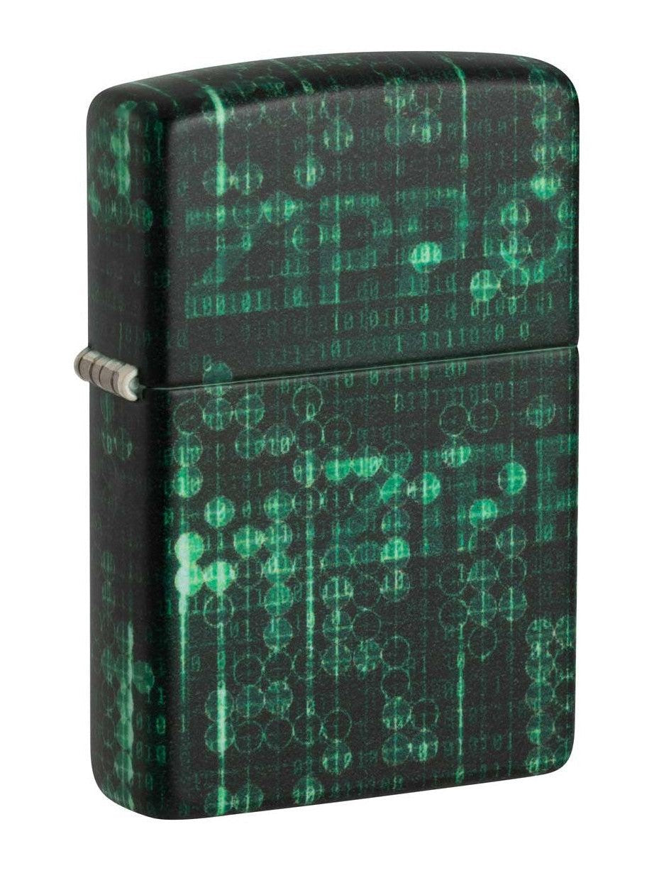 Zippo Lighter: Pattern Design - Glow-in-the-Dark Green 48408