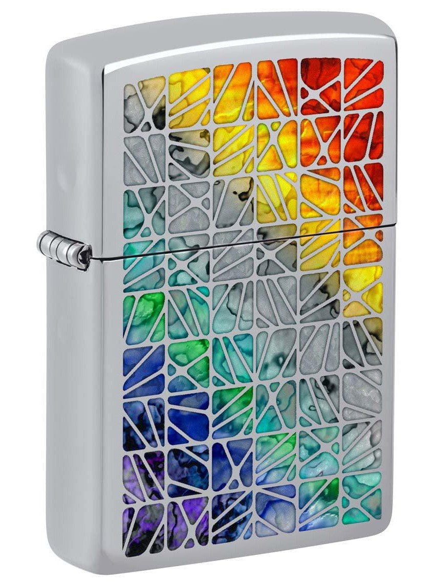 Zippo Lighter: Fusion Color Design - High Polish Chrome 48412