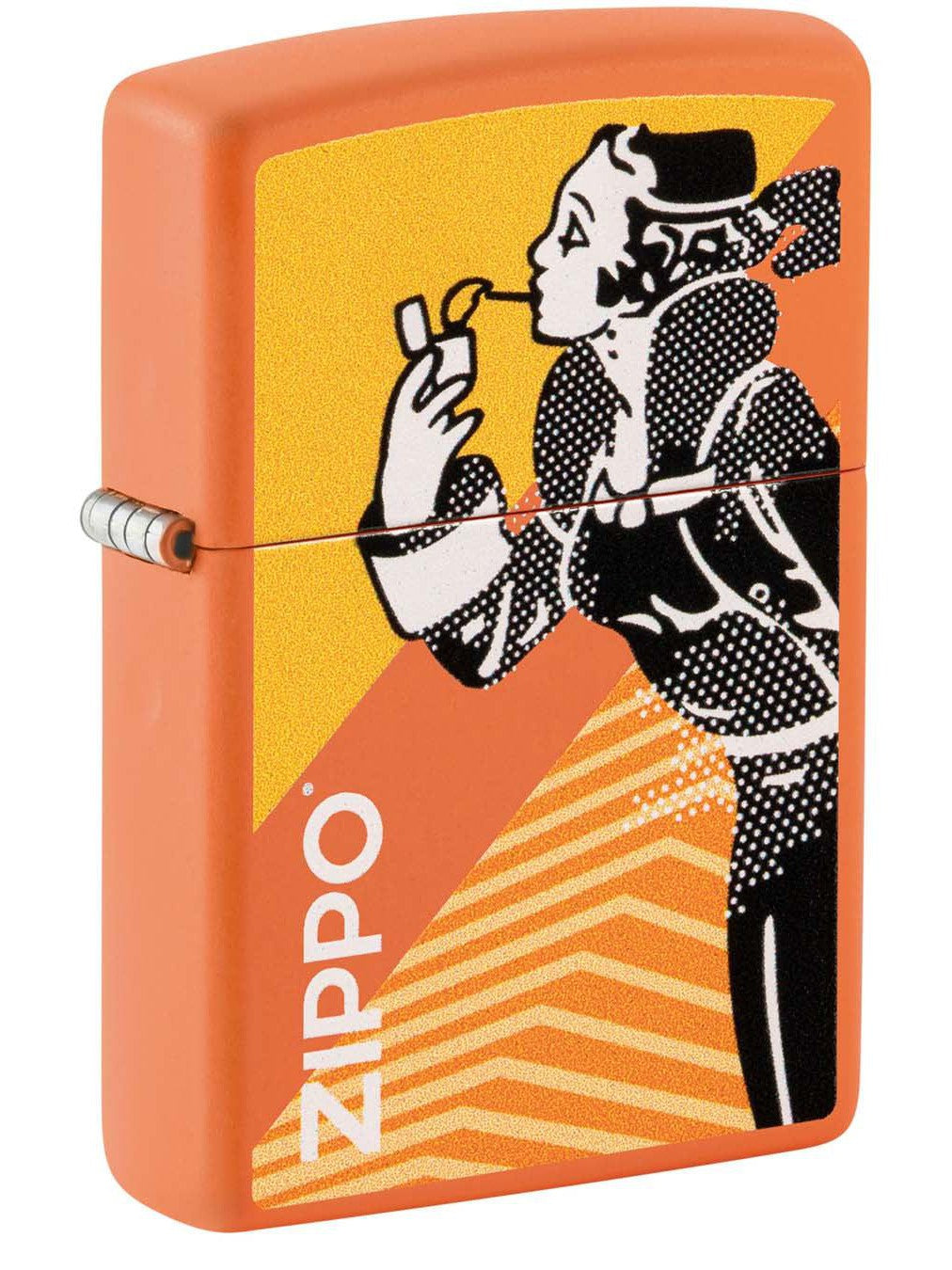 Zippo Lighter: Windy the Zippo Girl - Orange Matte 48468