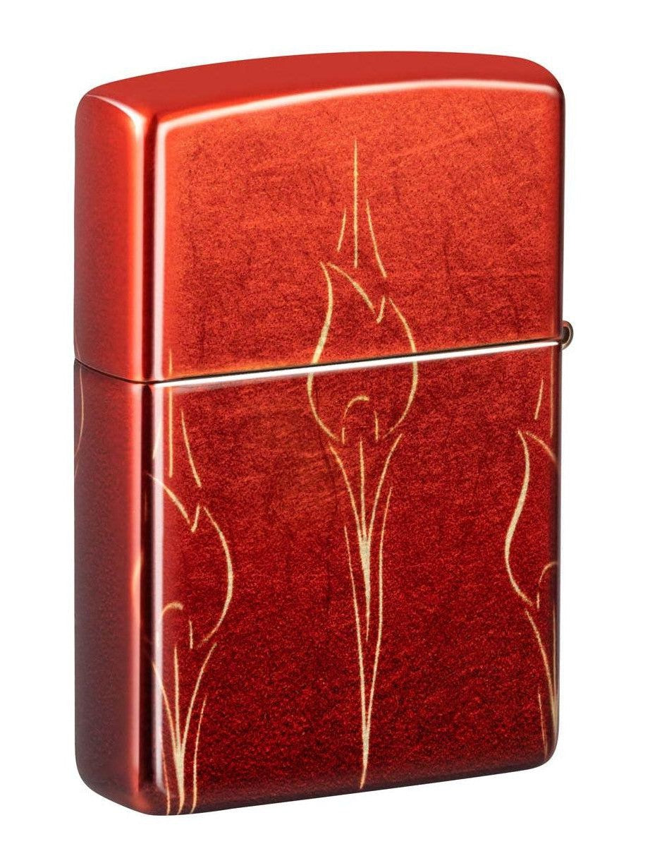 Zippo Lighter: Ombre Flames, 540 Fusion - Tumbled Brass 48510
