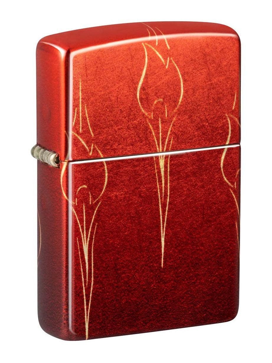 Zippo Lighter: Ombre Flames, 540 Fusion - Tumbled Brass 48510