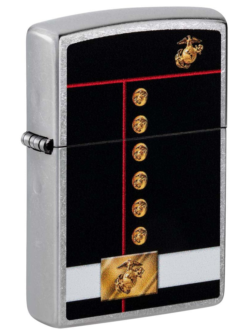 Zippo Lighter: USMC Marines Uniform - Street Chrome 48550