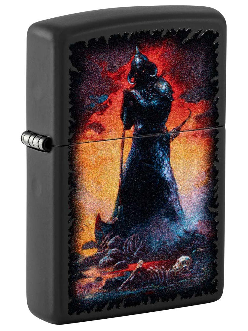 Zippo Lighter: Death Dealer III by Frank Frazetta - Black Matte 48555