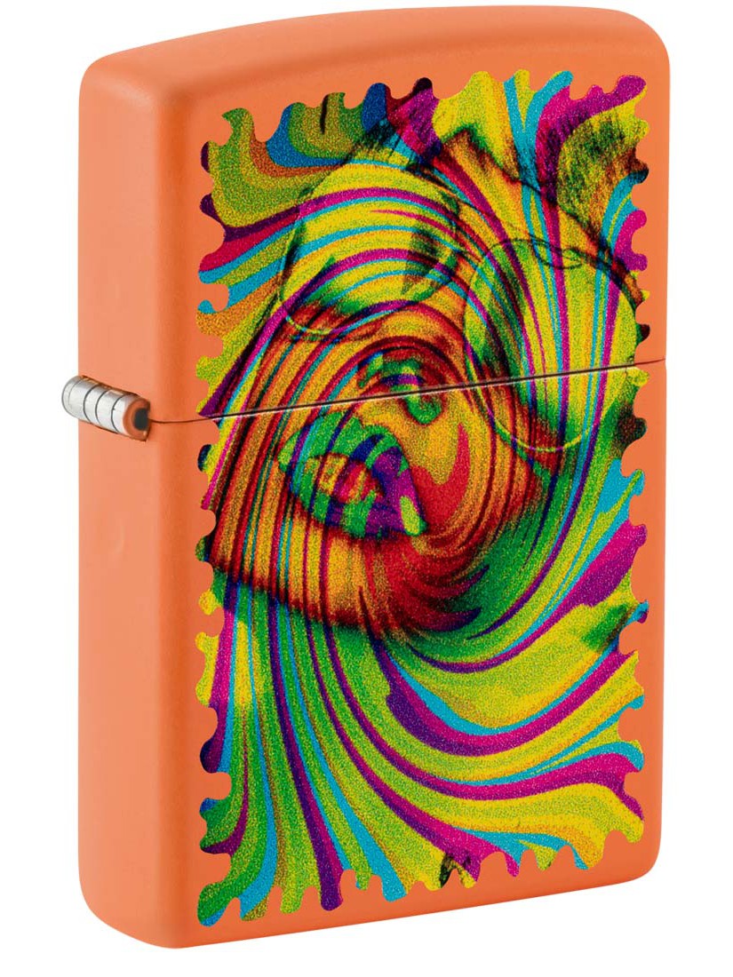 Zippo Lighter: Woman with Sunglasses - Orange Matte 48580