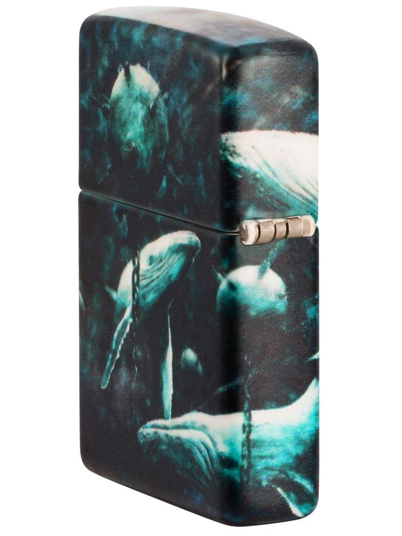 Zippo Lighter: Whales With Underwater Mines by Spazuk - 540 Color 48627