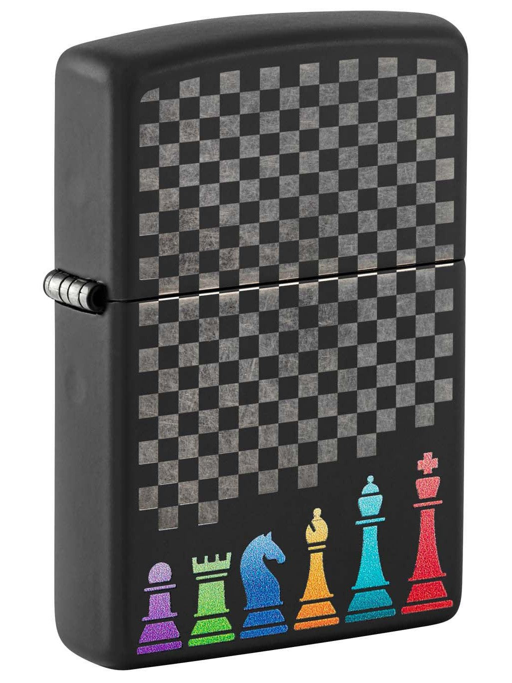 Zippo Lighter: Chess Pieces - Black Matte 48662