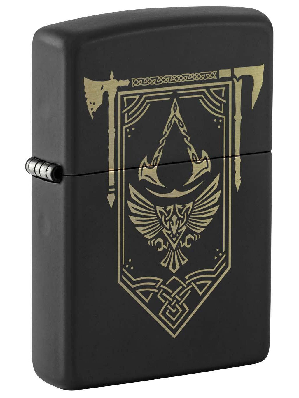 Zippo Lighter: Assassins Creed Design, Engraved - Black Matte 48669