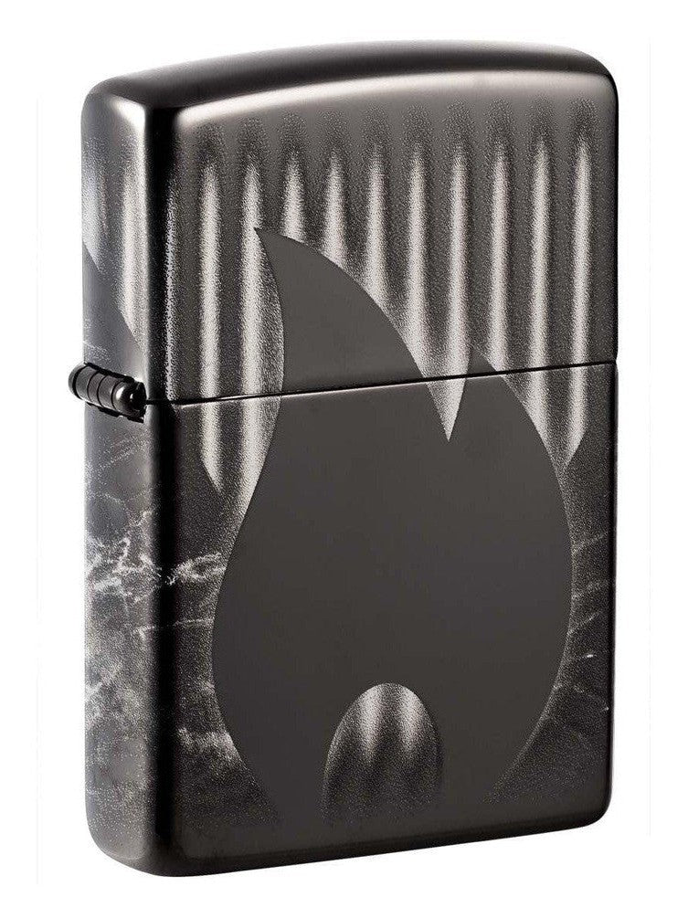 Zippo Lighter: Zippo Flame, Photo Image 360 - High Polish Black 48738