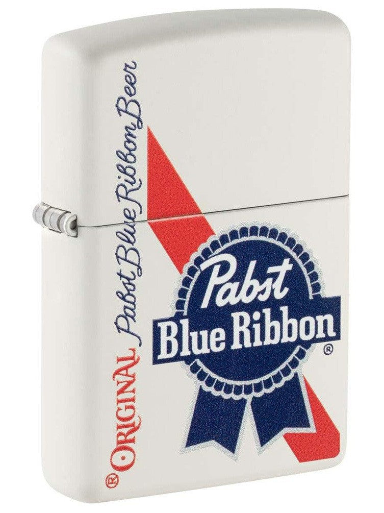 Zippo Lighter: Original Pabst Blue Ribbon - White Matte 48746