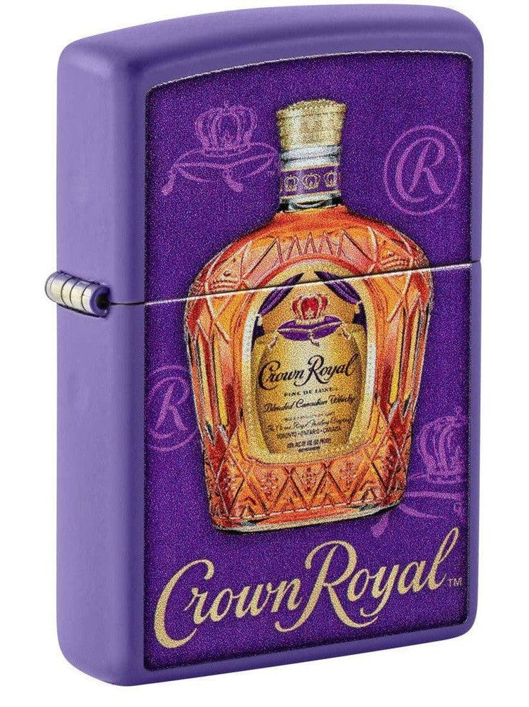 Zippo Lighter: Crown Royal Bottle - Purple Matte 48749