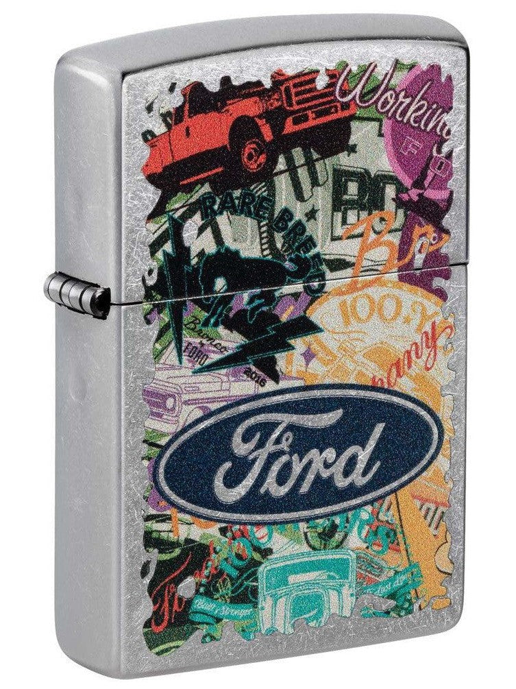 Zippo Lighter: Fords Motor Icons - Street Chrome 48755