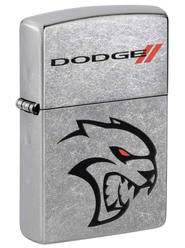 Zippo Lighter: Dodge Hellcat Logo - Street Chrome 48760