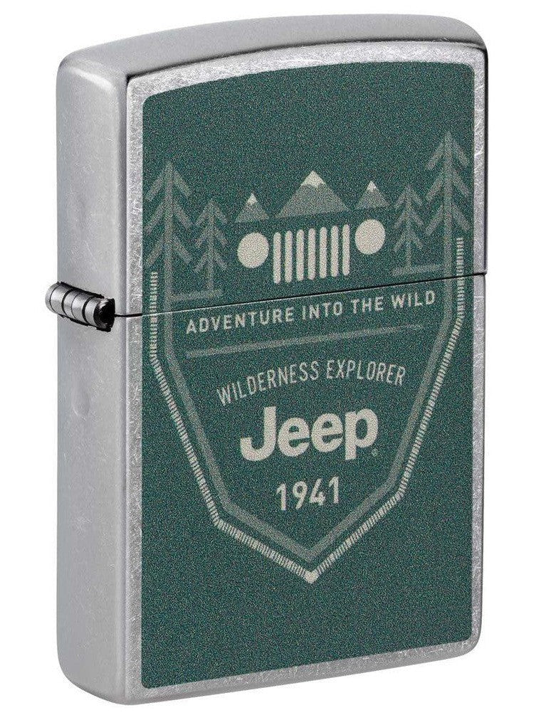 Zippo Lighter: Jeep, Wilderness Explorer - Street Chrome 48766